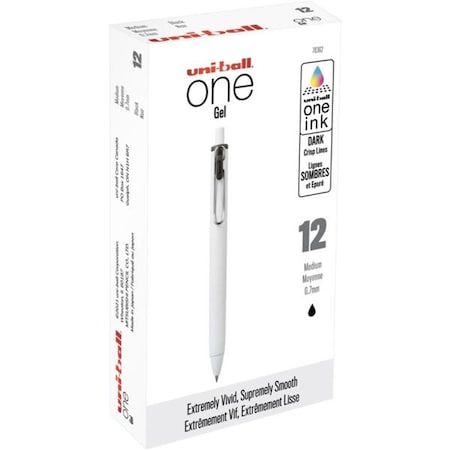 Uni-Ball 0.7 mm One Gel Pen, Black, 12PK UBC70362